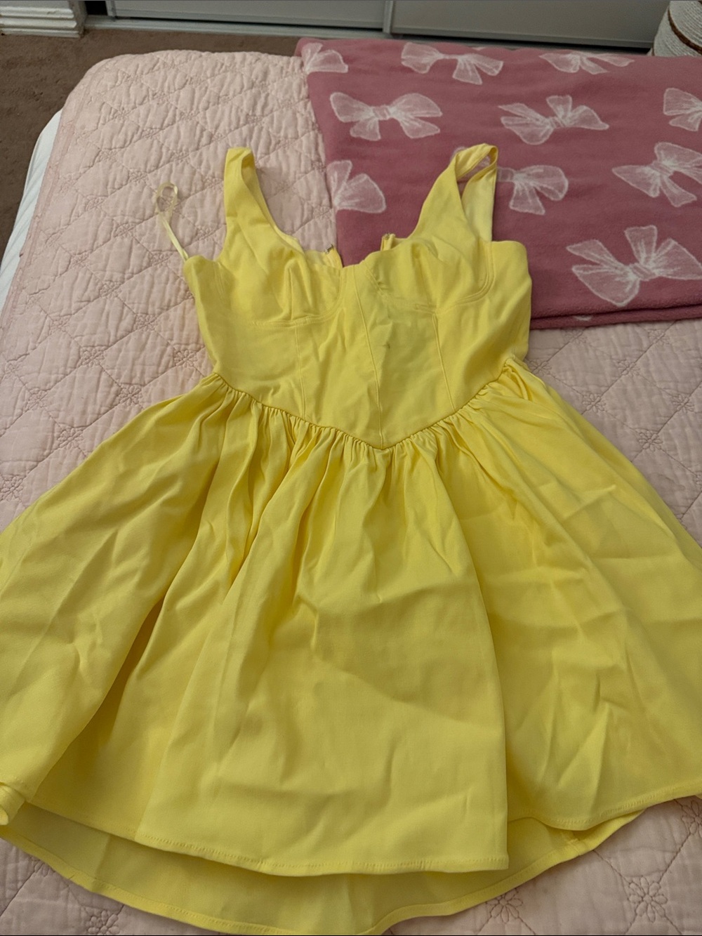 Fashion Nova Yellow Fit & Flare Sundress